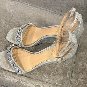 Badgley Mischka Elegant Silver Women's wedge heels